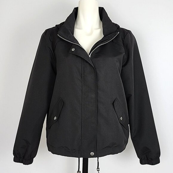 Vero Moda Women's Black Short Parka Zip Up Hooded Jacket Lined Size Large - Picture 2 of 14